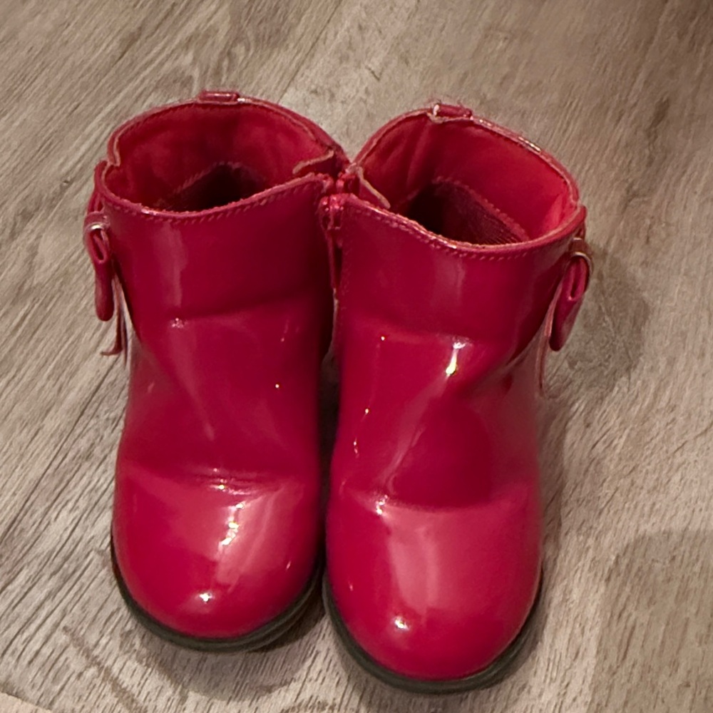 Gymboree toddler girls kids red with bow fall winter Booties boots